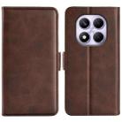For Redmi Note 14 Pro 4G Dual-side Magnetic Buckle Horizontal Flip Leather Phone Case(Brown) - 1
