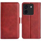 For Xiaomi Poco M7 Pro 5G Dual-side Magnetic Buckle Horizontal Flip Leather Phone Case(Red) - 1