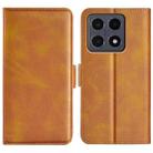For Xiaomi 15T Dual-side Magnetic Buckle Horizontal Flip Leather Phone Case(Yellow) - 1