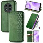 For Ulefone Note 15 Cubic Grid Pressed Magnetic Leather Phone Case(Green) - 1