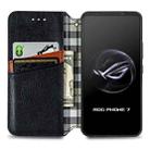 For ASUS ROG Phone 7 Cubic Grid Pressed Magnetic Leather Phone Case(Black) - 3