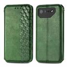 For ASUS ROG Phone 7 Cubic Grid Pressed Magnetic Leather Phone Case(Green) - 2