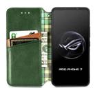 For ASUS ROG Phone 7 Cubic Grid Pressed Magnetic Leather Phone Case(Green) - 3