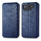 For ASUS ROG Phone 7 Cubic Grid Pressed Magnetic Leather Phone Case(Blue) - 2