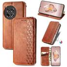 For OnePlus Ace 3 Cubic Grid Pressed Magnetic Leather Phone Case(Brown) - 1