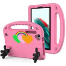 For Samsung Galaxy Tab A9 Love Small Palm Holder EVA Tablet Case(Pink) - 1