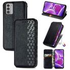 For Nokia G42 Cubic Grid Pressed Magnetic Leather Phone Case(Black) - 1