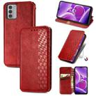 For Nokia G42 Cubic Grid Pressed Magnetic Leather Phone Case(Red) - 1