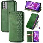For Nokia G42 Cubic Grid Pressed Magnetic Leather Phone Case(Green) - 1