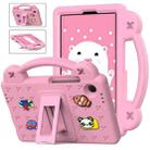 For Samsung Galaxy Tab A9 Handle Kickstand Children EVA Shockproof Tablet Case(Pink) - 1