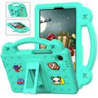 For Samsung Galaxy Tab A9 Handle Kickstand Children EVA Shockproof Tablet Case(Mint Green) - 1