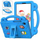 For Samsung Galaxy Tab A9 Handle Kickstand Children EVA Shockproof Tablet Case(Sky Blue) - 1