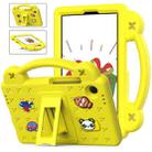 For Samsung Galaxy Tab A9 Handle Kickstand Children EVA Shockproof Tablet Case(Yellow) - 1