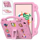 For Samsung Galaxy Tab A11+ 2025 Handle Kickstand Children EVA Shockproof Tablet Case(Pink) - 1