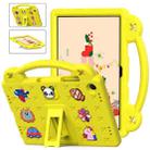 For Samsung Galaxy Tab A11+ 2025 Handle Kickstand Children EVA Shockproof Tablet Case(Yellow) - 1
