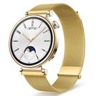 For Huawei Watch GT 4 41mm Milan Dual Mmagnetic Steel Mesh Watch Band(Gold) - 1