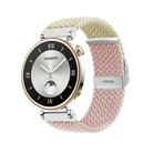 For Huawei Watch GT4 41mm Integrated Buckle Braided Nylon Watch Band(Starlight+Pink) - 1