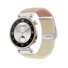 For Huawei Watch GT4 41mm Integrated Buckle Braided Nylon Watch Band(Milk Tea+Starlight) - 1