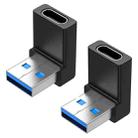 2pcs ENKAY 90 Degree Right Angle USB 3.0 Male to Type-C Female Adapter Converter - 1