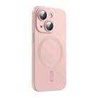 For iPhone 15 Plus ENKAY MagSafe Matte TPU Phone Case with Lens Film(Pink) - 1