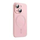 For iPhone 14 Plus ENKAY MagSafe Matte TPU Phone Case with Lens Film(Pink) - 1