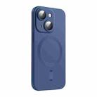 For iPhone 14 Plus ENKAY MagSafe Matte TPU Phone Case with Lens Film(Dark Blue) - 1