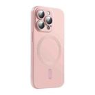 For iPhone 14 Pro ENKAY MagSafe Matte TPU Phone Case with Lens Film(Pink) - 1