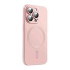 For iPhone 16 Pro ENKAY MagSafe Matte TPU Phone Case with Lens Film(Pink) - 1