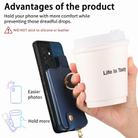 For Samsung Galaxy S21 Ultra 5G Cross Leather Ring Vertical Zipper Wallet Back Phone Case(Blue) - 5