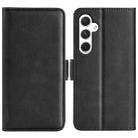 For Samsung Galaxy S24 5G Dual-side Magnetic Buckle Horizontal Flip Leather Phone Case(Black) - 1