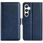 For Samsung Galaxy S24 5G Dual-side Magnetic Buckle Horizontal Flip Leather Phone Case(Dark Blue) - 1