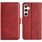 For Samsung Galaxy S24 5G Dual-side Magnetic Buckle Horizontal Flip Leather Phone Case(Red) - 1