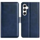 For Samsung Galaxy S24+ 5G Dual-side Magnetic Buckle Horizontal Flip Leather Phone Case(Dark Blue) - 1