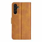 For Samsung Galaxy M15 5G Dual-side Magnetic Buckle Horizontal Flip Leather Phone Case(Yellow) - 3