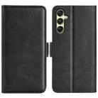 For Samsung Galaxy A16 Dual-side Magnetic Buckle Horizontal Flip Leather Phone Case(Black) - 1