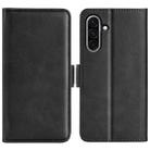 For Samsung Galaxy A36 Dual-side Magnetic Buckle Horizontal Flip Leather Phone Case(Black) - 1