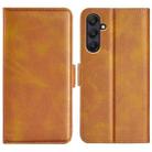 For Samsung Galaxy A26 Dual-side Magnetic Buckle Horizontal Flip Leather Phone Case(Yellow) - 1