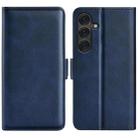 For Samsung Galaxy S25+ 5G Dual-side Magnetic Buckle Horizontal Flip Leather Phone Case(Dark Blue) - 1