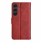 For Samsung Galaxy S25+ 5G Dual-side Magnetic Buckle Horizontal Flip Leather Phone Case(Red) - 3