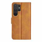 For Samsung Galaxy S25 Ultra 5G Dual-side Magnetic Buckle Horizontal Flip Leather Phone Case(Yellow) - 3
