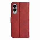 For Samsung Galaxy S25 Edge 5G Dual-side Magnetic Buckle Horizontal Flip Leather Phone Case(Red) - 3