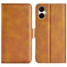 For Samsung Galaxy A06 5G Dual-side Magnetic Buckle Horizontal Flip Leather Phone Case(Yellow) - 1