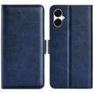 For Samsung Galaxy A06 5G Dual-side Magnetic Buckle Horizontal Flip Leather Phone Case(Dark Blue) - 1