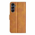 For Samsung Galaxy A17 5G Dual-side Magnetic Buckle Horizontal Flip Leather Phone Case(Yellow) - 3