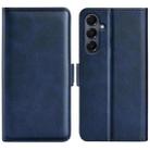 For Samsung Galaxy A17 5G Dual-side Magnetic Buckle Horizontal Flip Leather Phone Case(Dark Blue) - 1