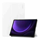 For Samsung Galaxy Tab S9 FE ENKAY Tri-fold Custer Texture Leather Smart Tablet Case(White) - 1