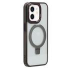 For iPhone 12 Starlink Stand Clear Magsafe Phone Case(Black) - 1