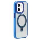 For iPhone 12 Starlink Stand Clear Magsafe Phone Case(Blue) - 1