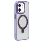 For iPhone 12 Starlink Stand Clear Magsafe Phone Case(Purple) - 1