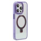 For iPhone 12 Pro Starlink Stand Clear Magsafe Phone Case(Purple) - 1